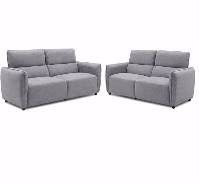 Furnishings For Less UK Ashcroft 3 + 2 Seater Sofa Suite in Grey Chenille Fabric