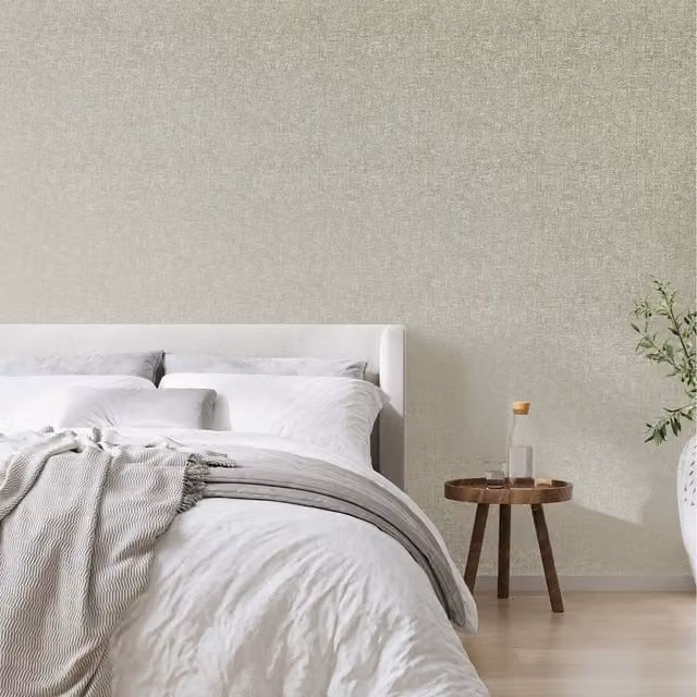 Superfresco Midas Texture Washable Plain Minimalist Wallpaper in Beige
