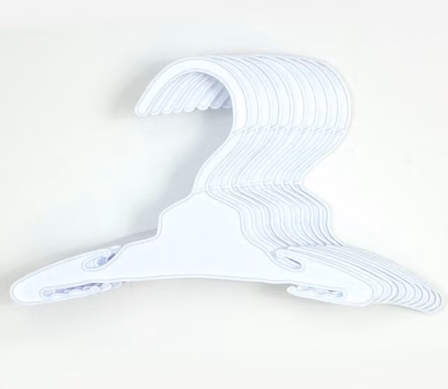 Teamson Kids Sophias White Plastic Doll Hangers, 10 Pack Set for 18 inch Dolls