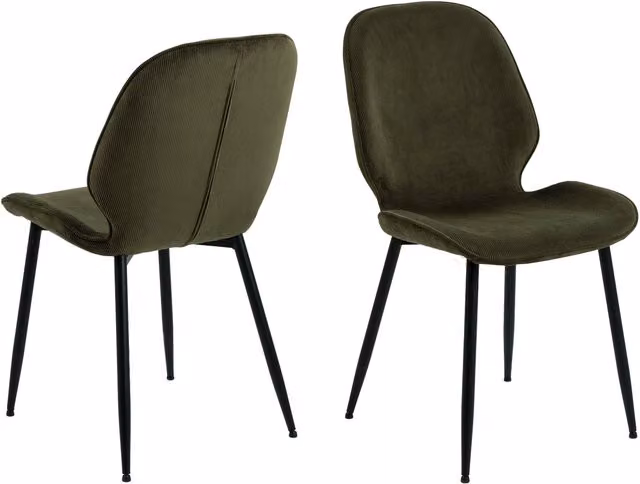 Furniture To Go Femke Dining Chair in Green with Black Metal Legs – 1