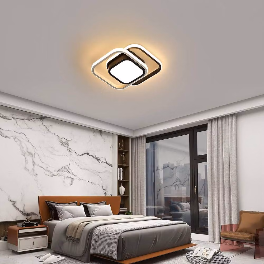 COMELY 32W LED Square Ceiling Light in White or Black, 26 cm – 3