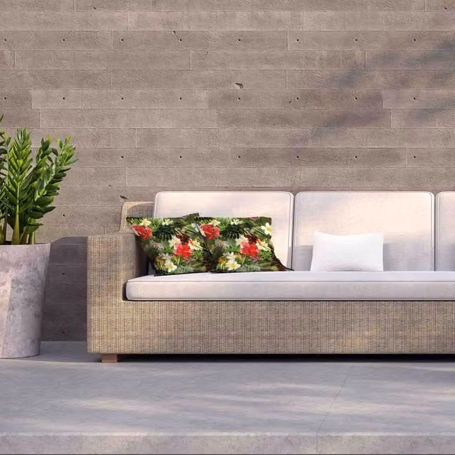 Andrew Lee Modern Floral Pattern Outdoor Square Cushion, Green, W: 60 cm x H: 60 cm