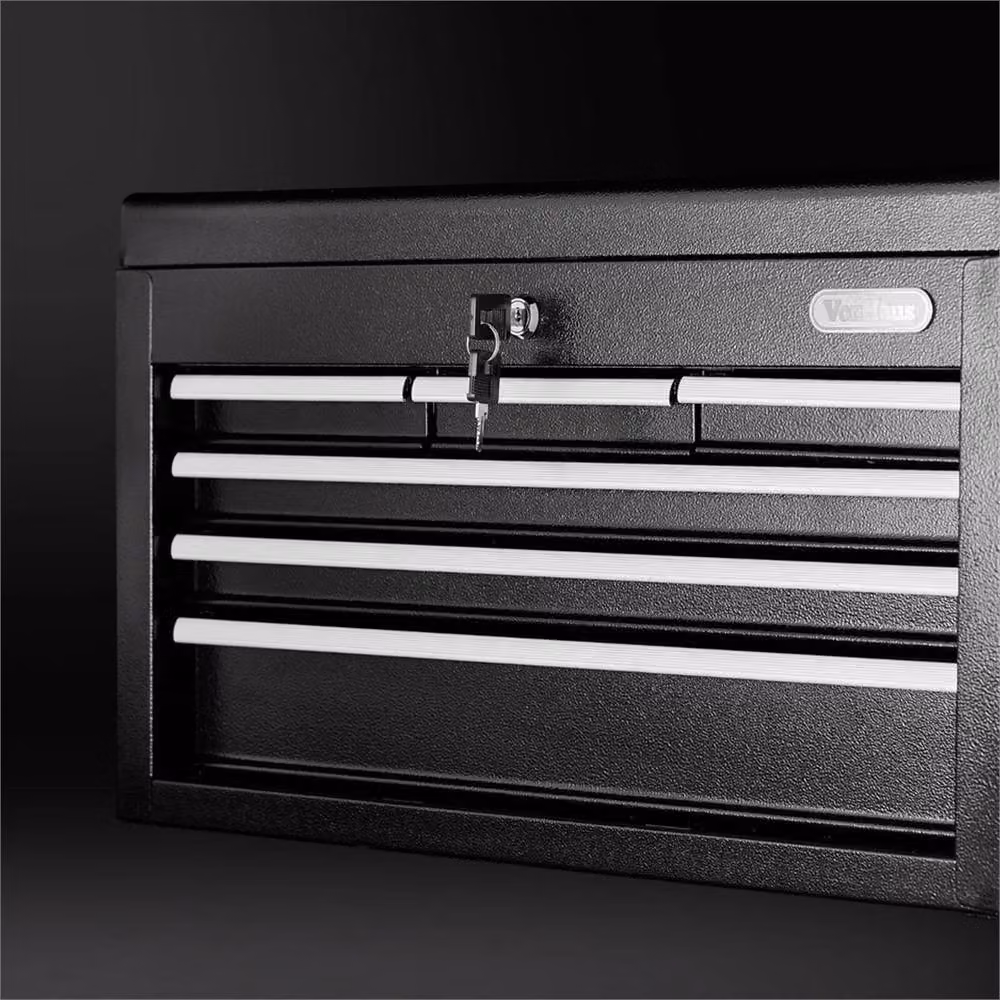 Nordara Portable Tool Chest Cabinet with Carry Storage Drawers in Black, W/D: 52 x 52 cm – 6