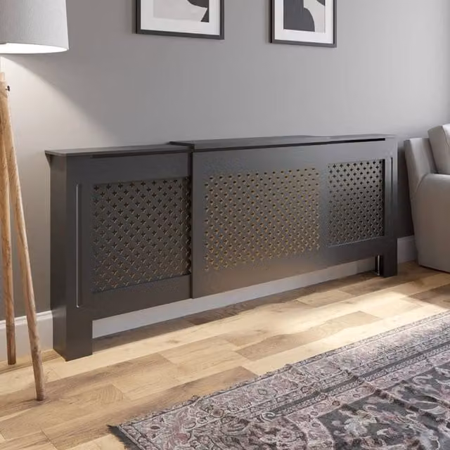Temprazo Anthracite Grey MDF Wall Mounted Radiator Cover