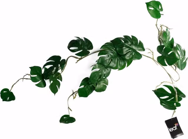 Leaf Design Artificial Hanging Monstera Plant in Green and Multicolour, 100 cm – 1