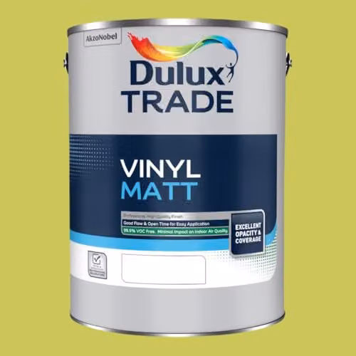 Dulux Trade Vinyl Matt Paint in Luscious Lime, 5l