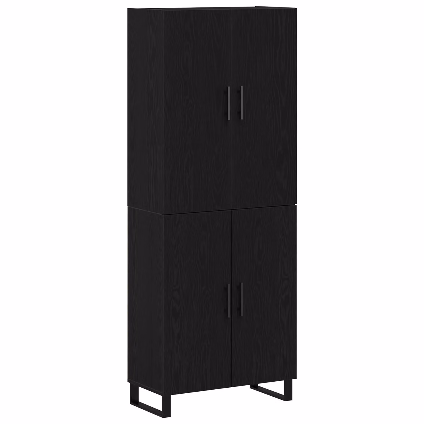 Berkfield Home Set of 2 Black Oak Cabinets, W/D/H: 69.5 x 34 x 180 cm – 2