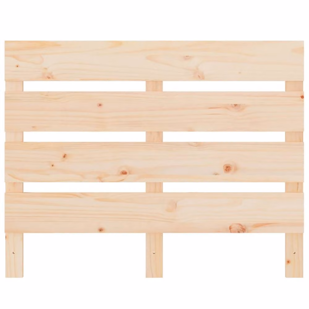 Berkfield Home Solid Wood Pine Headboard in Natural Brown, W/D/H: 90 x 3 x 80 cm – 2