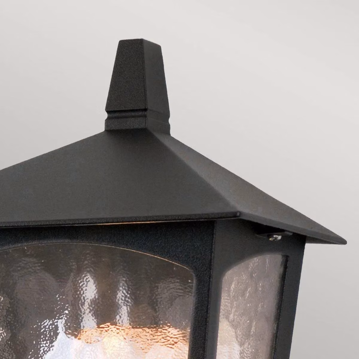 Netlighting York Black Outdoor Flush Ceiling Lantern with Transparent Glass and E27 Socket – 3