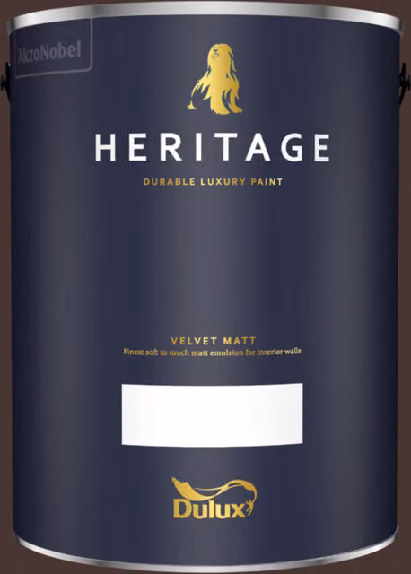 Dulux Trade Heritage Matt Dispersion Paint in Cherry Truffle, 5l