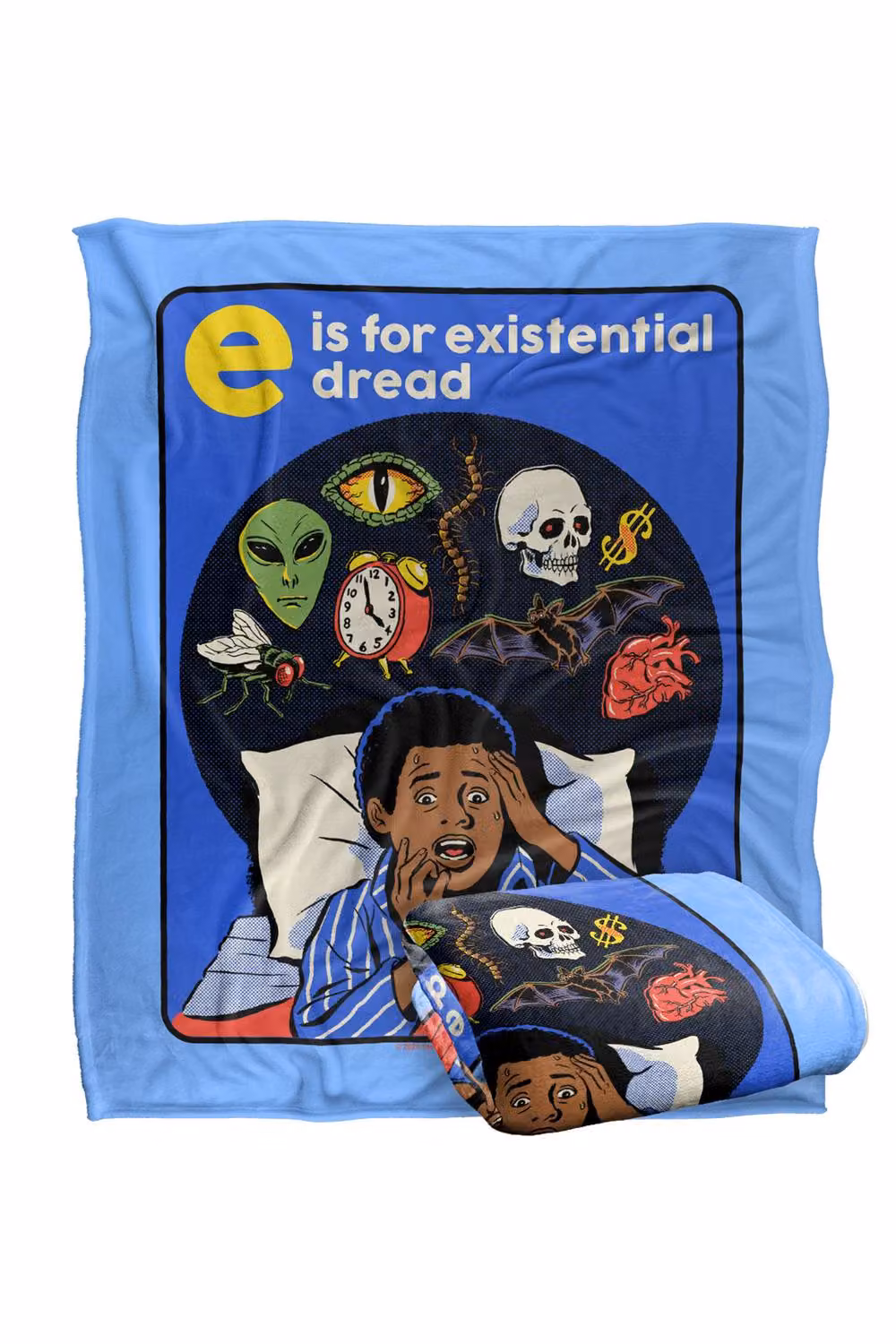 Steven Rhodes Existential Dread Super Soft Fleece Throw Blanket, Multicolour, W/D/H: 152 x 127 cm – 2