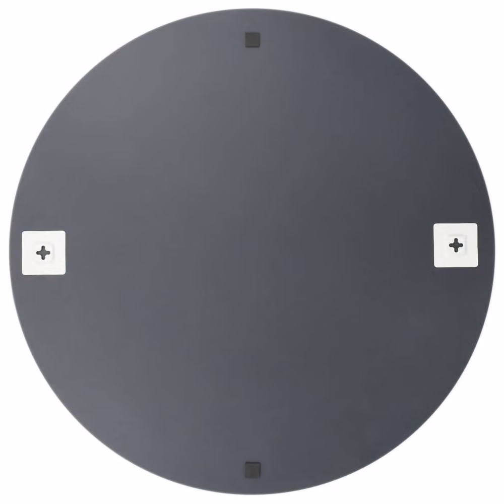 Berkfield Home Set of 2 Minimalist Round Glass Wall Mirrors in Silver, Diameter: 60 cm – 2