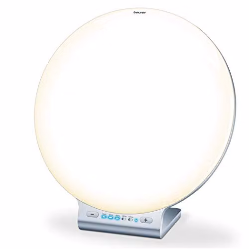 Beurer TL100UK Daylight Therapy Lamp and Mood Light in White with Multicolour LED Effects and Bluetooth Connectivity