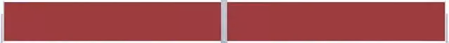 Berkfield Home Red Retractable Side Patio Awning with Polyester Fabric and Steel Frame, W/H: 1200 x 170 cm