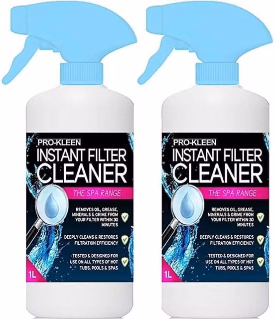 Pro-Kleen Instant Hot Tub Pool and Spa Filter Cleaner Spray, White, 2 kg
