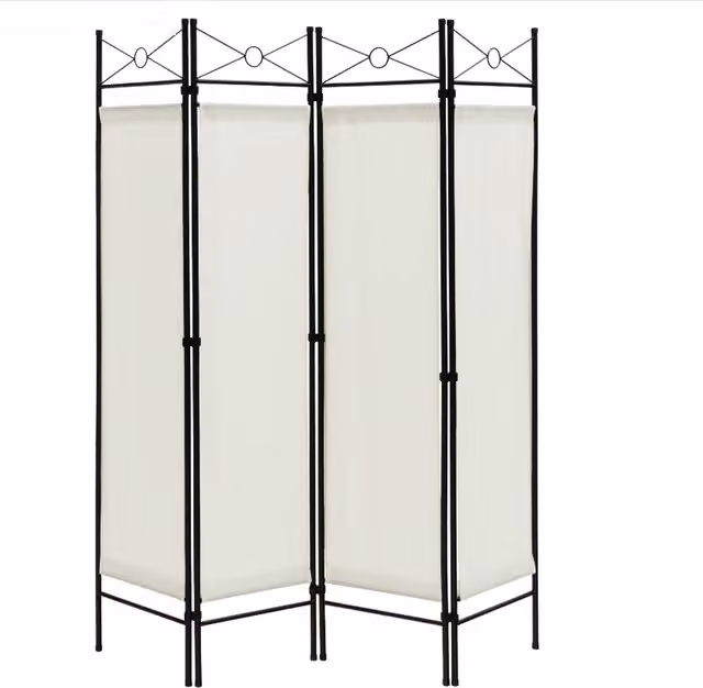 Costway 4 Panel Minimalist Room Divider in White