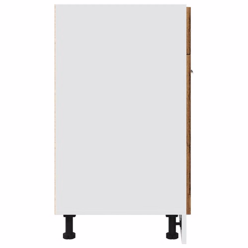 Berkfield Home Lyon Old Wood Drawer Bottom Cabinet, Brown, W: 60 cm, D: 46 cm, H: 81.5 cm – 3
