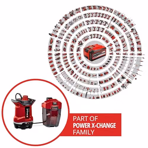 Einhell Cordless Clean and Dirty Water Pump 18V PXC, Red – 2