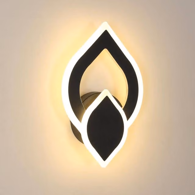 COMELY Modern Black LED Indoor Wall Lights with Warm White Up and Down Lighting – 1