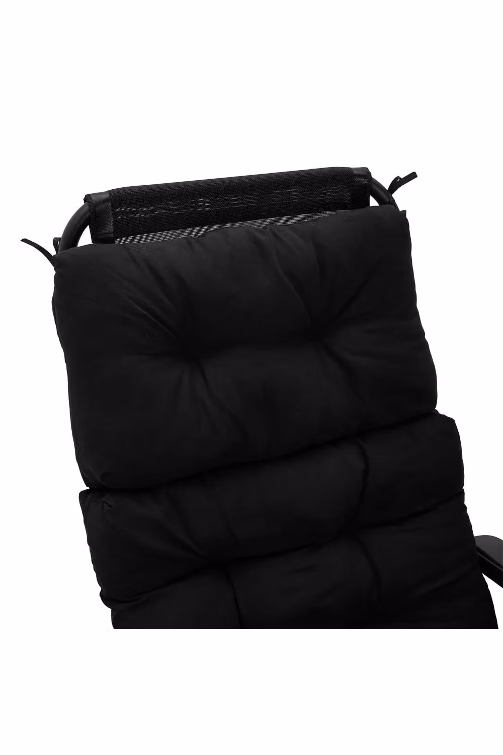 Garden Sanctuary Black High Back Tri-Fold Adirondack Patio Chair Cushion, W: 130 cm, D: 55 cm – 3