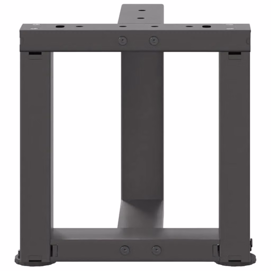 Berkfield Home T-Shaped Coffee Table Legs, 2 Piece Steel Set in Anthracite and Black, W/D/H: 30 x 25 x 30-31 cm – 2