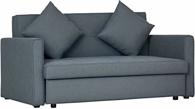 FORGEVIO 2 Seater Convertible Click Clack Sofa Bed in Grey
