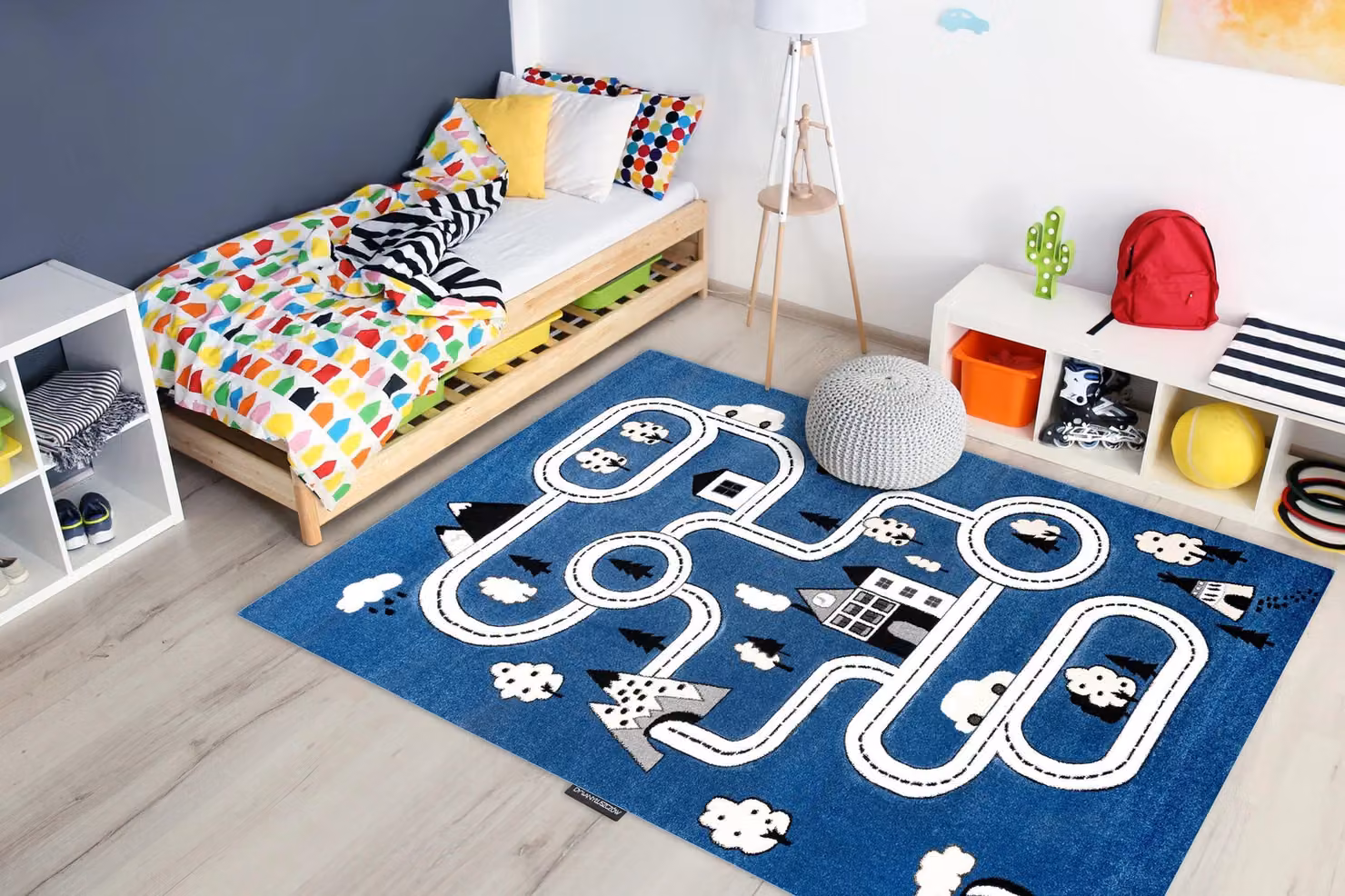 RugsX Petit Blue Kids Motif Rectangular Rug, W: 160 cm, L: 220 cm – 4