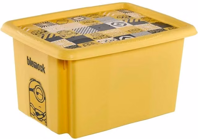 Keeeper Minions Yellow Stackable Turning Storage Box, 30 Litre