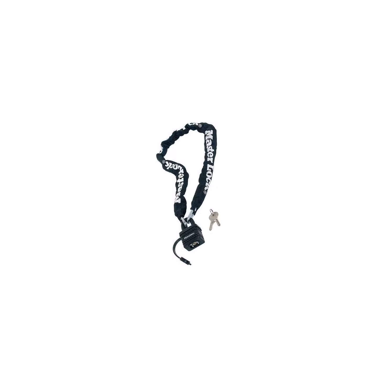 Master Lock Weather Tough Black Steel Padlock and Chain, 40 mm Padlock with 90 cm x 6 mm Chain – 2
