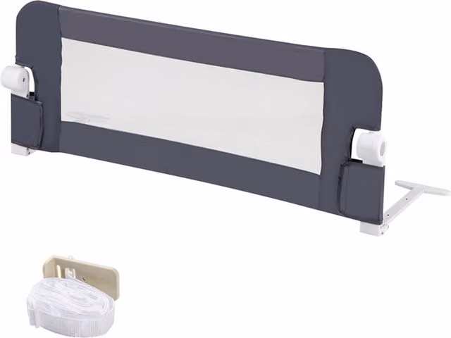 Costway Foldable Toddler Bed Rail in Grey