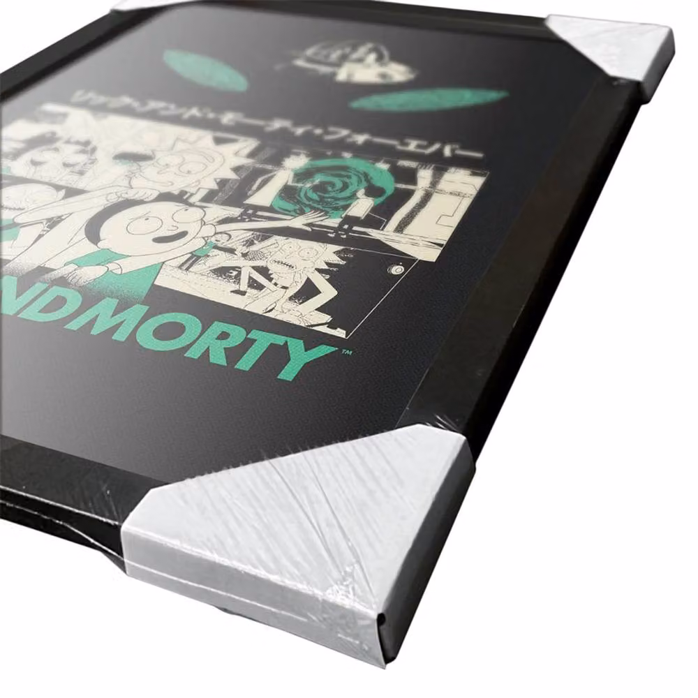 Rick & Morty Framed Paper Poster in Green – 3