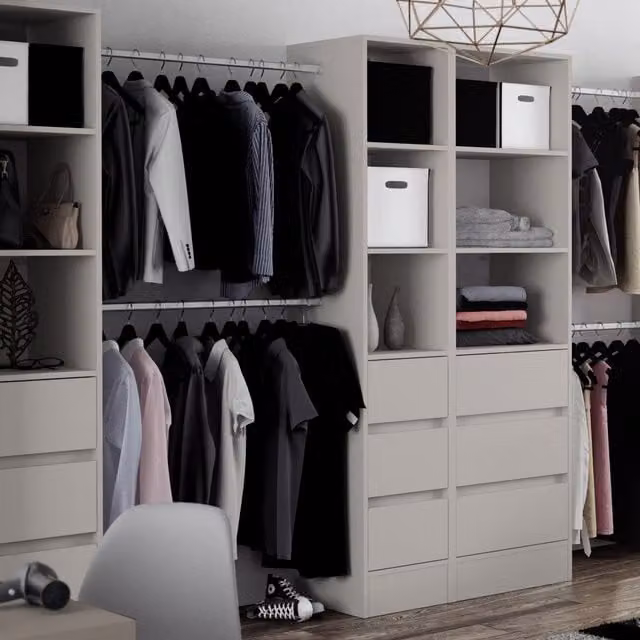 Spacepro 3 Drawer Tower Unit in Matt Dove Grey, Width: 45 cm
