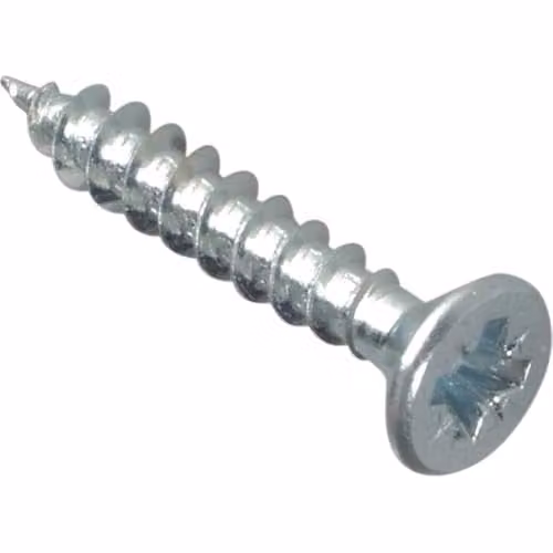 Forgefix Multi-Purpose Pozidriv Chipboard Countersinking Screws, Silver, 4 x 25mm, Box of 200