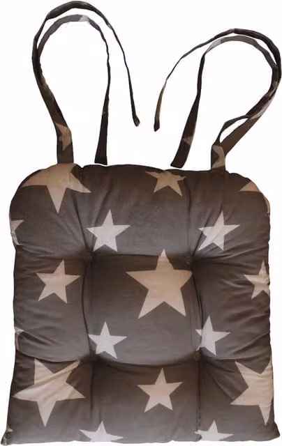 Kitchenwise Grey Quilted Square Seat Pad Cushion, W/D/H: 40.64 x 40.64 x 40.64 cm