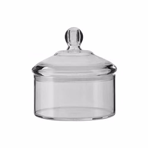 Orsina Airtight Transparent Round Glass Jar with Lid, 600 ml, W/D/H: 14 x 14 x 14 cm