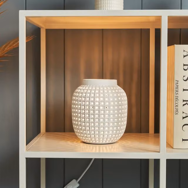 Litecraft Kerry White Ceramic Table Lamp