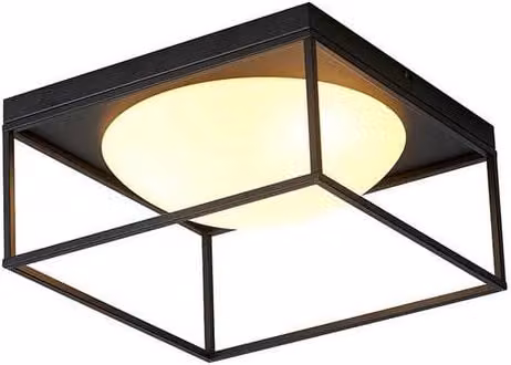 Netlighting Desigual Semi Flush Ceiling Light, 3 x E27, Matt Black