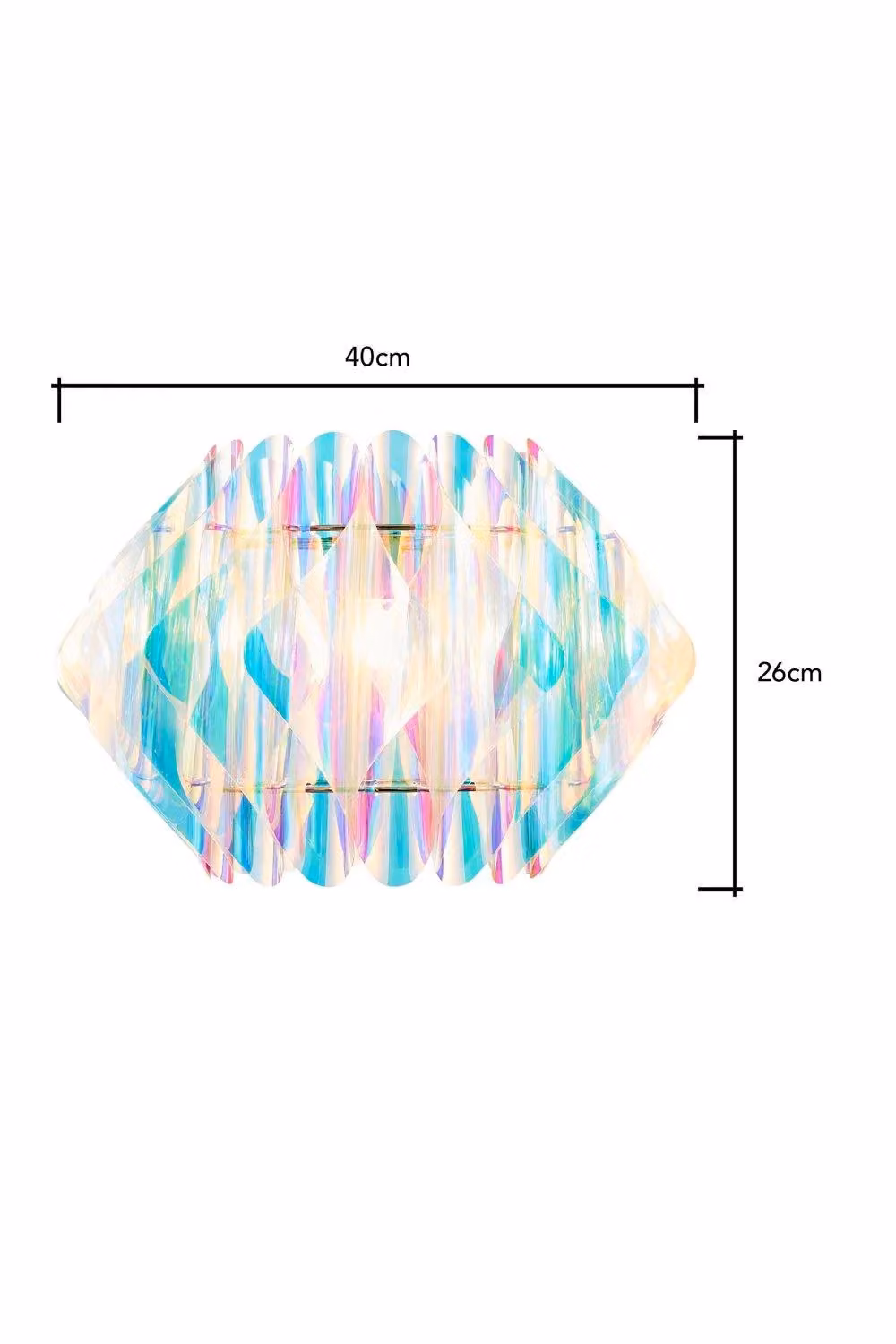 BHS Lighting Glow Landon Iridescent Easy Fit Modern Light Shade in Multicolour – 2