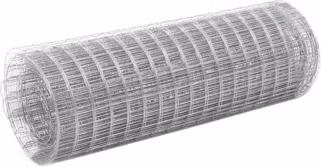 Berkfield Home Galvanised Steel Chicken Wire Fence, Silver, 10 x 0.5 m