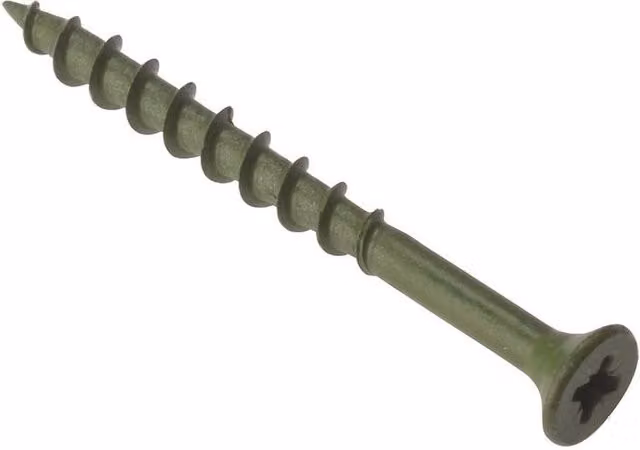 Forgefix Green Anti-Corrosion Pozidriv Wood Decking Screws, 4.5 x 50 mm