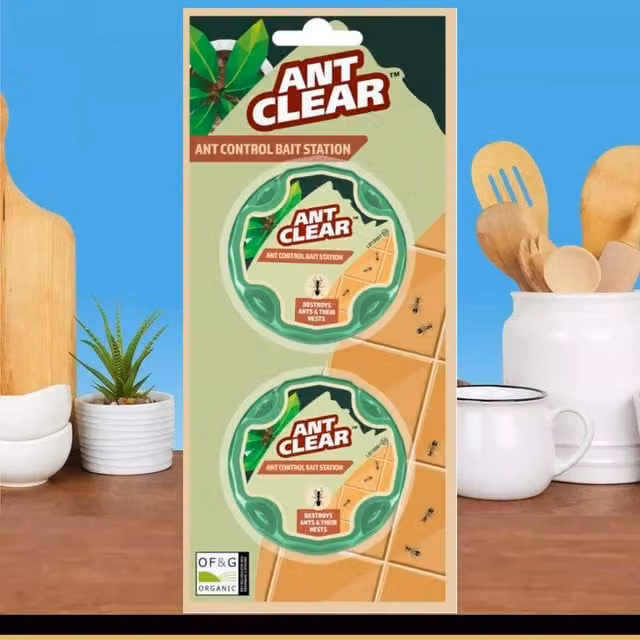 Evergreen Ant Clear Organic Ant Bait Stations for Ant and Nest Control, 2 x 10g, Green