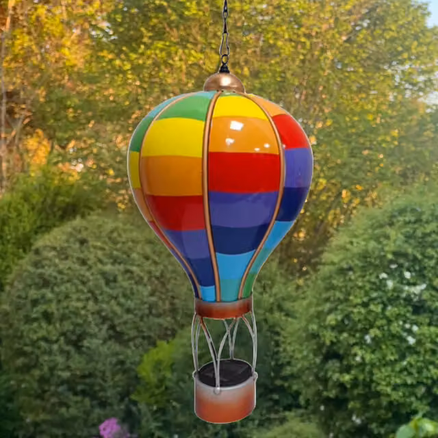 Betley Butterfly Solar Powered Outdoor Hanging LED Light, Multicolour and Orange, Diameter: 14 cm