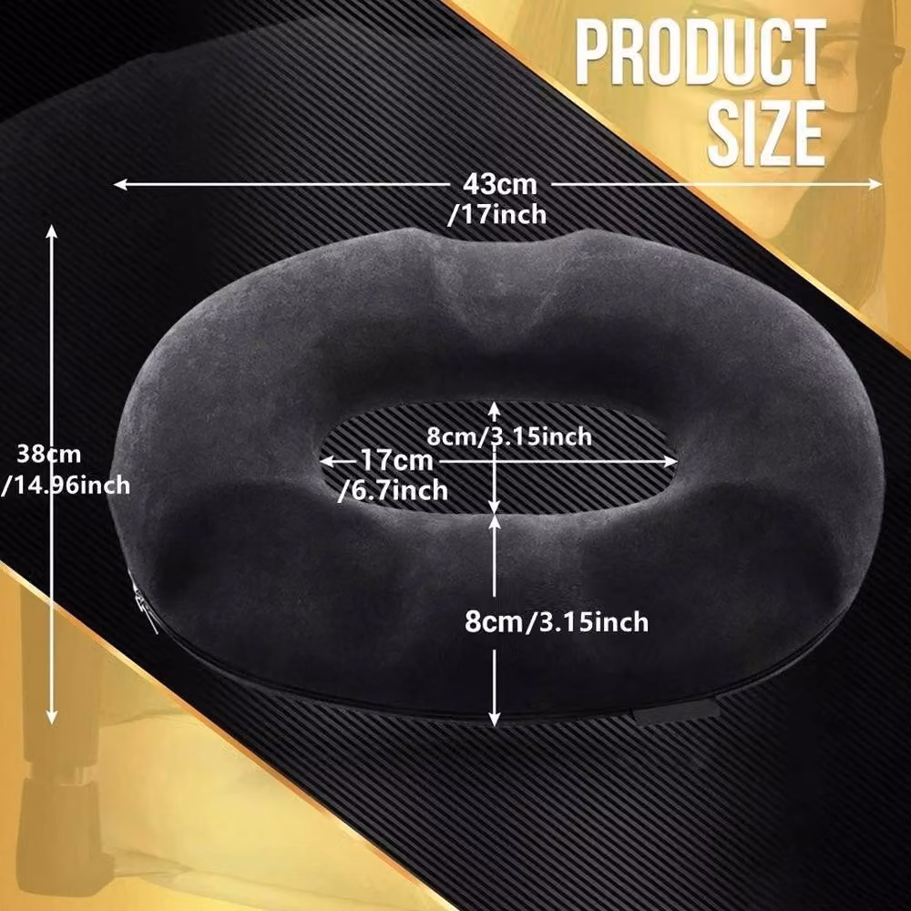 SPETLEK Black Memory Foam Round Donut Seat Cushion – 2