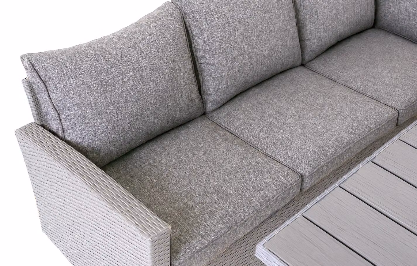 Mint Outdoor Stockholm 6 Seater Grey Rattan Garden Dining Set – 3