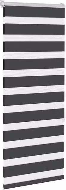 Berkfield Home Elegant Zebra Blind in Black, Polyester, W: 60 cm, H: 150 cm – 1