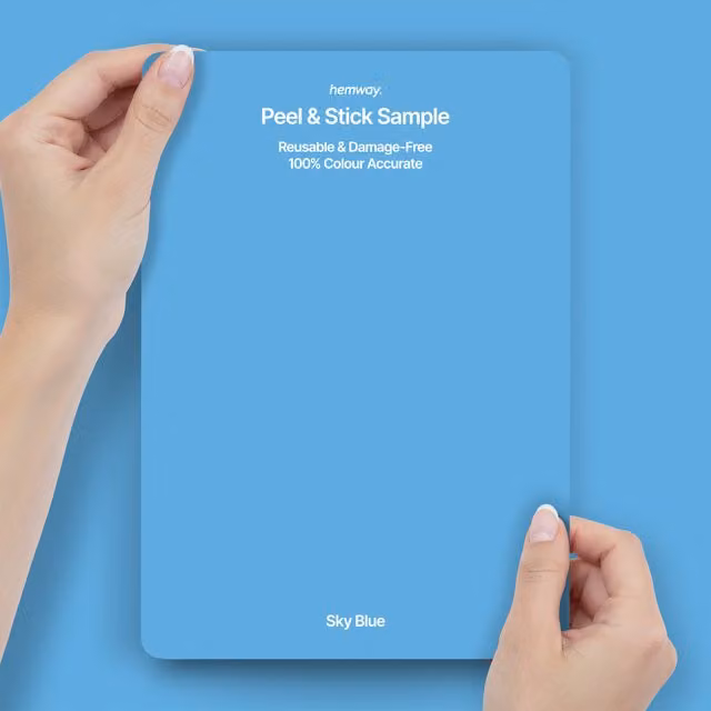 Hemway Interior Paint Sample Peel and Stick Swatch in Sky Blue