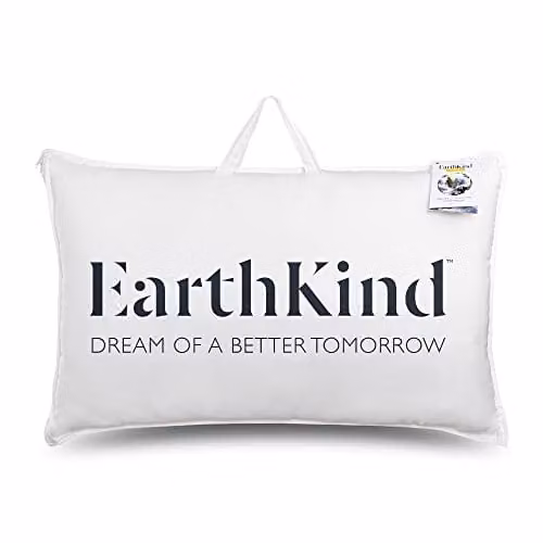 EarthKind Feather and Down Medium Support Pillow, White, W: 74 cm, H: 48 cm