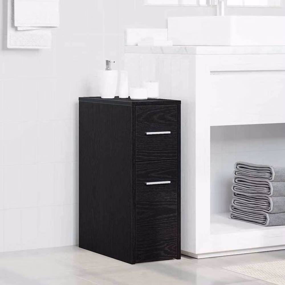 Berkfield Home Black Oak Particle Board Bathroom Furniture – 2