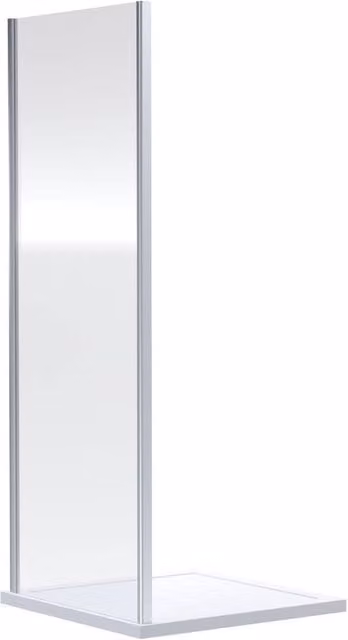 Balterley Single Fixed Side Panel in Silver, H 190 cm x W 100 cm