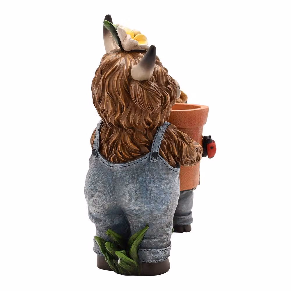 Country Living Big and Little Highland Cows with Plant Pot, Multicolour – 2